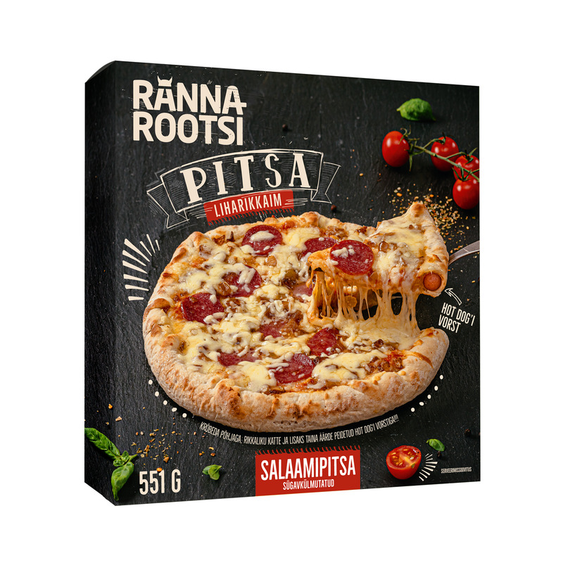 Hot dogi pitsa salaamiga, RANNAROOTSI, 551 g