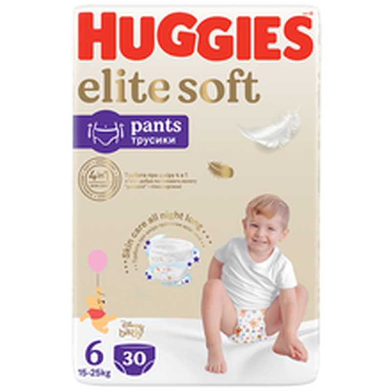 Püksmähkmed Elite Soft 6, HUGGIES, 15-25kg/30tk