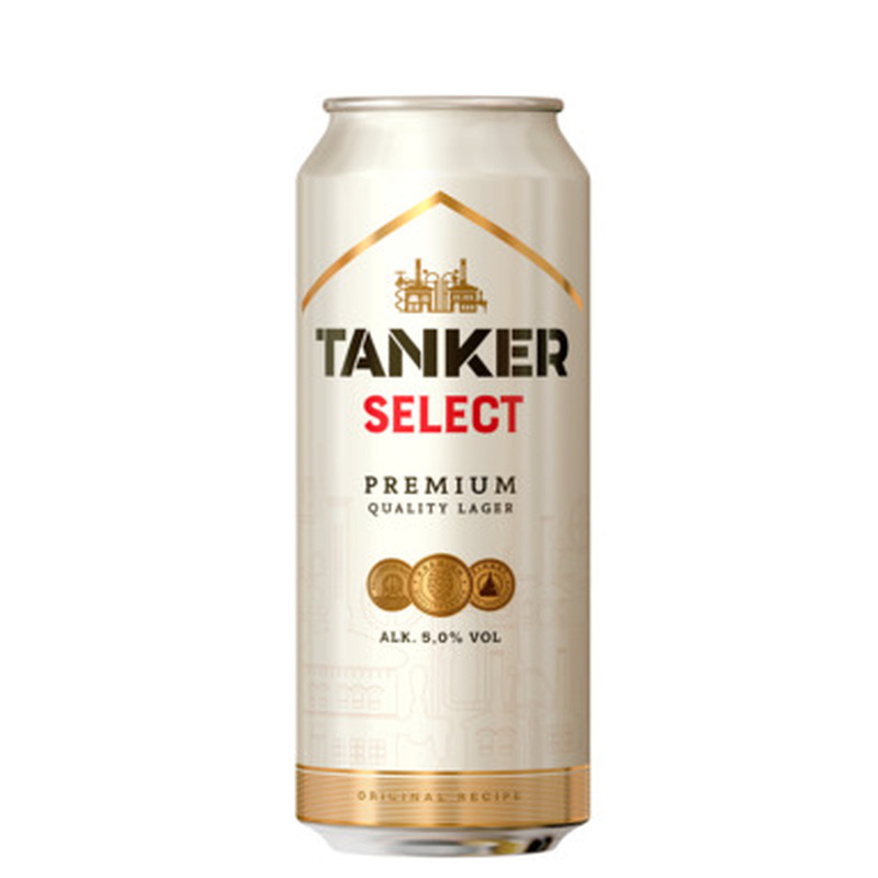 TANKER õlu Select Premium Lager hele 5% 50cl (purk)