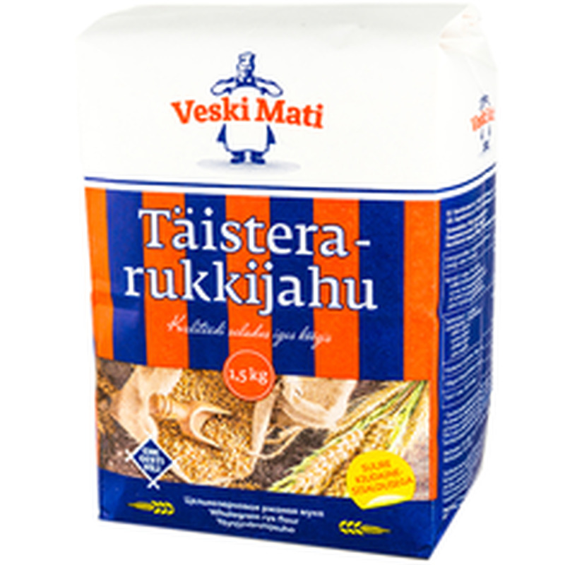 Täistera rukkijahu, VESKI MATI, 1,5 kg