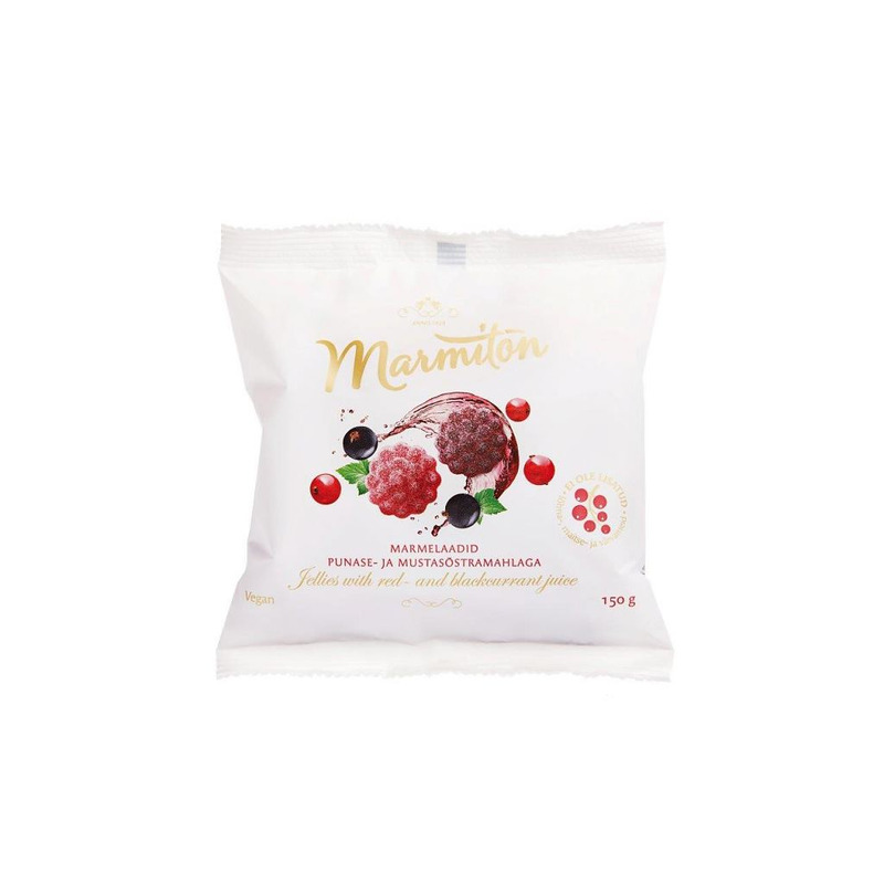 Marmelaadid punase- ja mustasõstramahlaga, MARMITON, 152 g