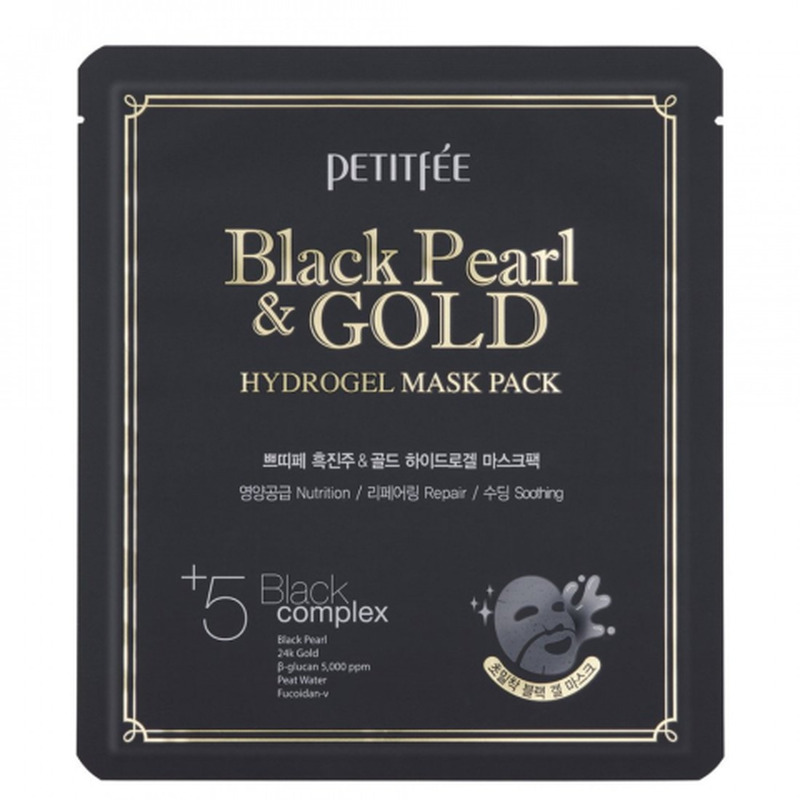 Näomask Black Pearl & Gold Hydrogeel, PETITFEE, 1 tk