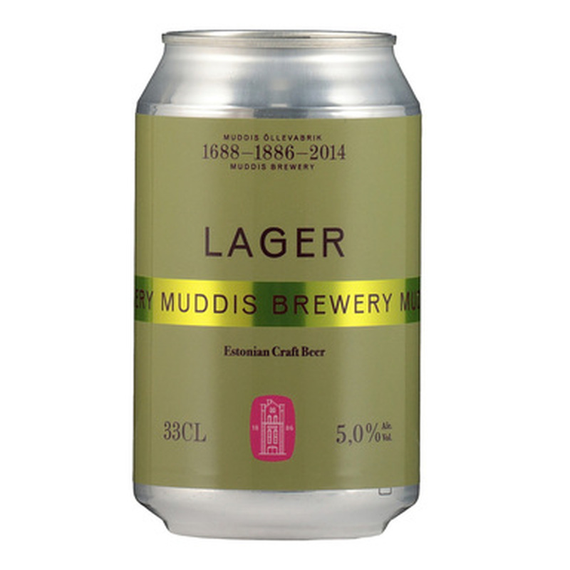 MUDDIS õlu Lager hele 5% 33cl (purk)