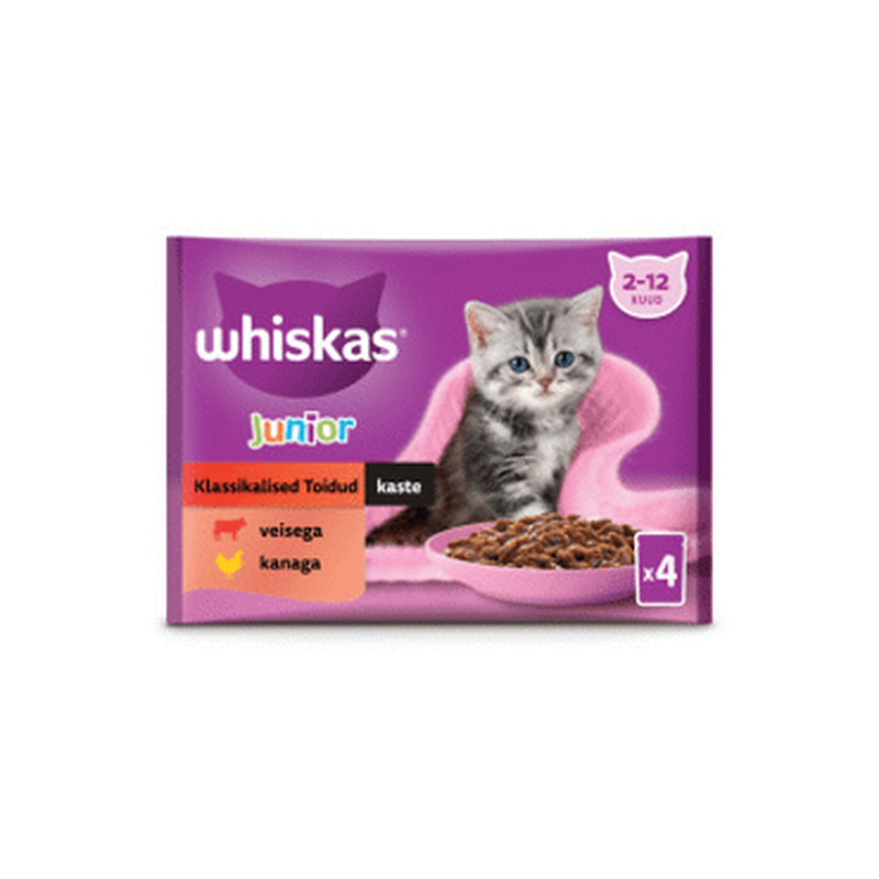 Kiisueine WHISKAS Junior Classic 4x85g