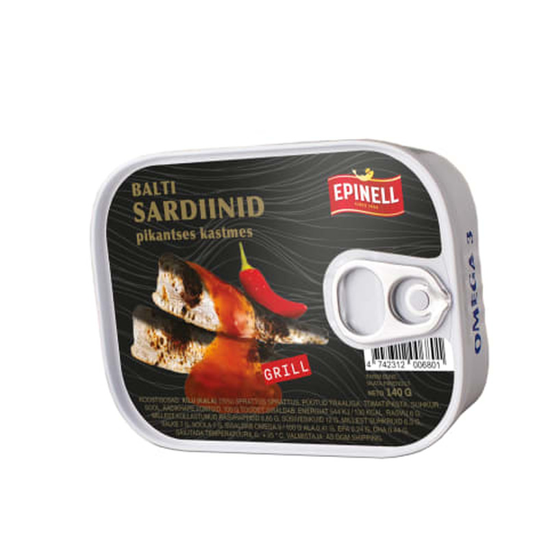 Grillitud sardiinid pikantses kastmes Epinell 140g