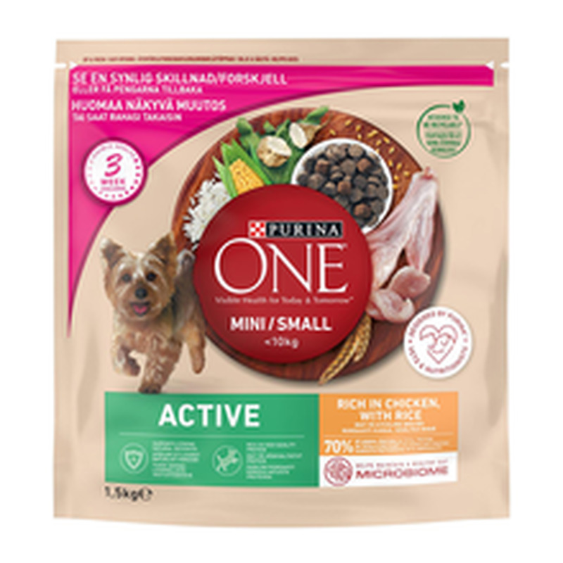 Purina One Active koeratoit väiksetele koertele 1,5kg