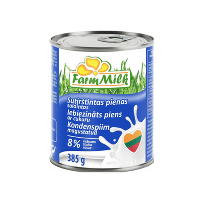 Kondenspiim FARM MILK magustatud, 385g