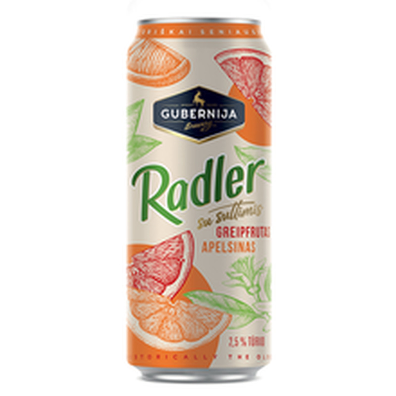 Gubernija Radler grapefruit orange alkohoolne jook 2,5%vol 500ml