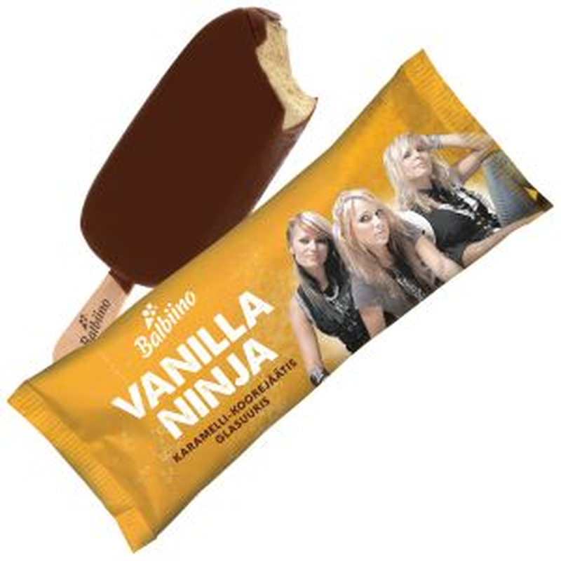 Karamelli-koorejäätis glasuuris, VANILLA NINJA, 80 g