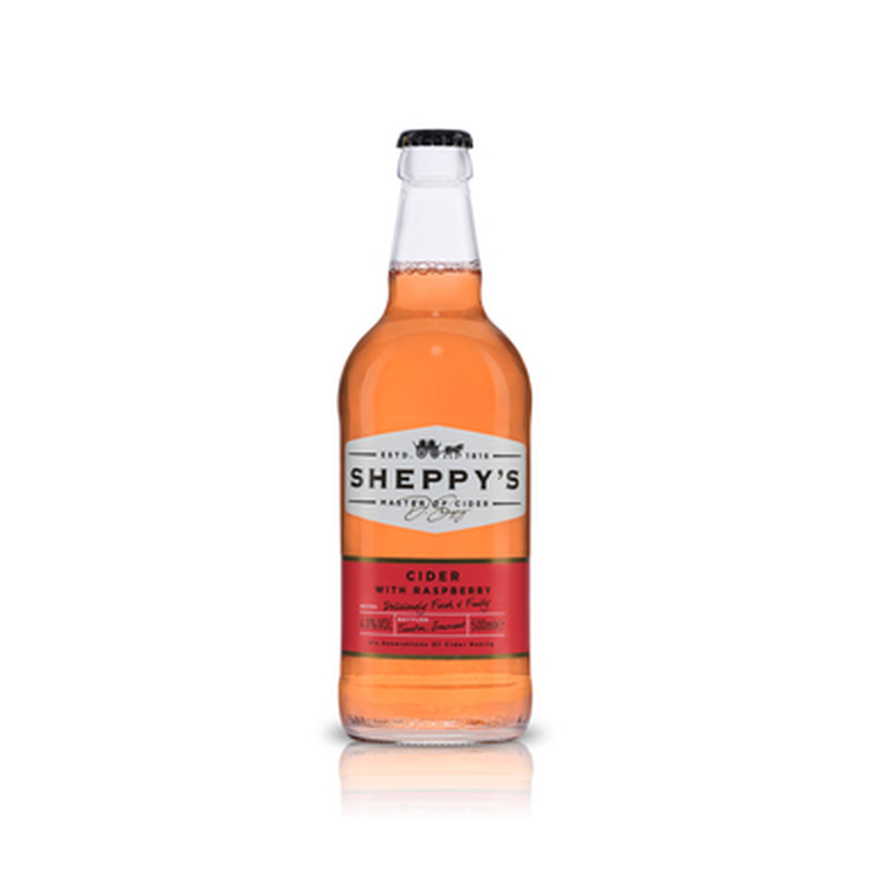 SHEPPY'S Siider With Raspberry 4% 50cl (pkuiv, pudel)