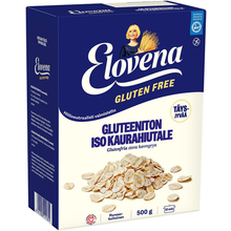 Gluteenivabad suured täisterakaerahelbed, ELOVENA, 500 g