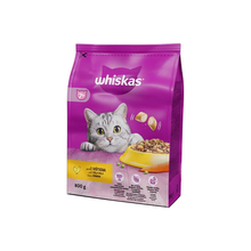 Kassi kuivsööt kanalihaga 7+, WHISKAS, 800 g