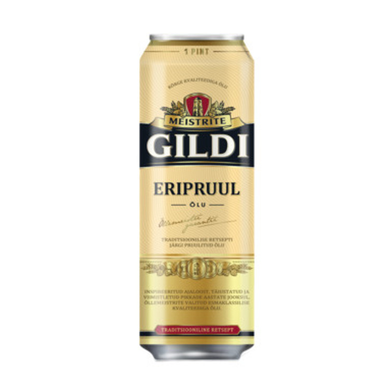 MEISTRITE GILDI õlu Eripruul hele 5% 56,8cl (purk)