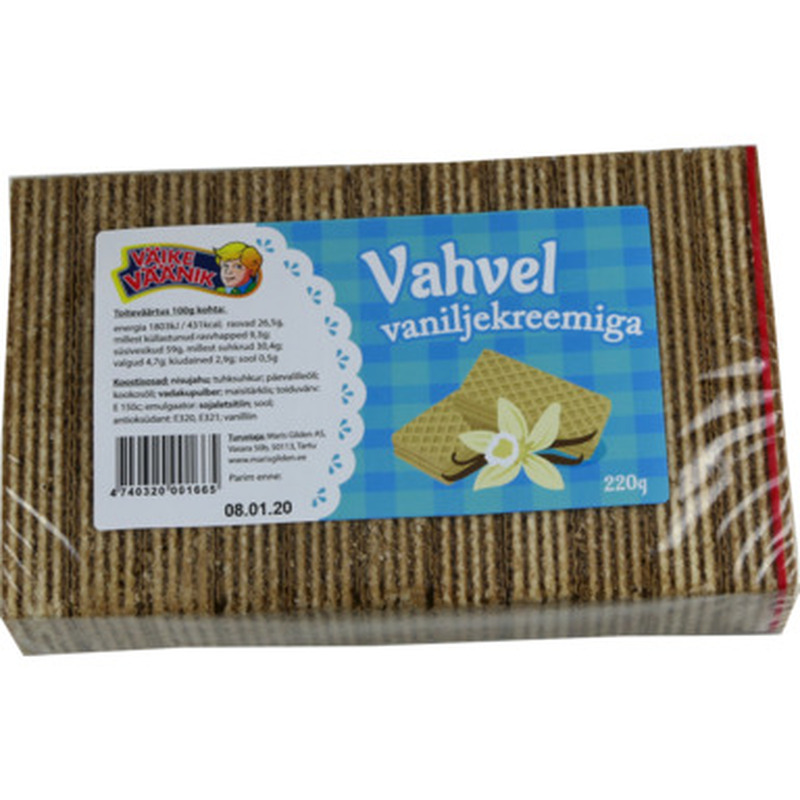 VÄIKE VÄÄNIK Vahvel vaniljekreemiga 220g