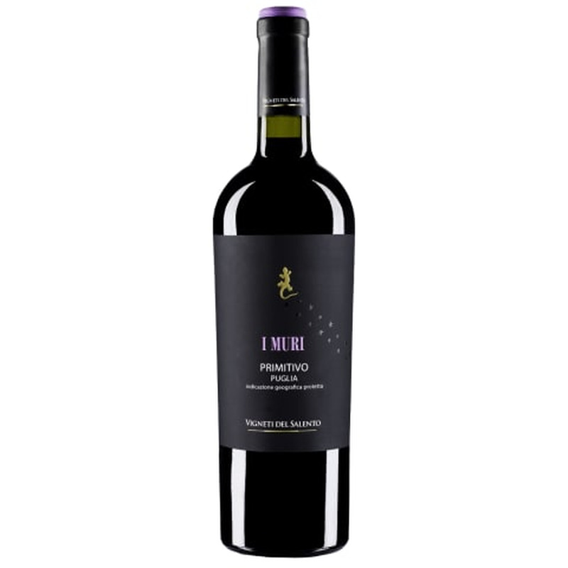 Kaitstud geograafilise tähisega vein Vigneti Del Salento I Muri Primitivo Puglia 13,5%vol 0,75l