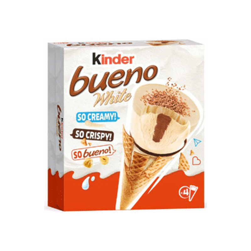 Jäätis KINDER Bueno vahvlikoonuses,4x62g