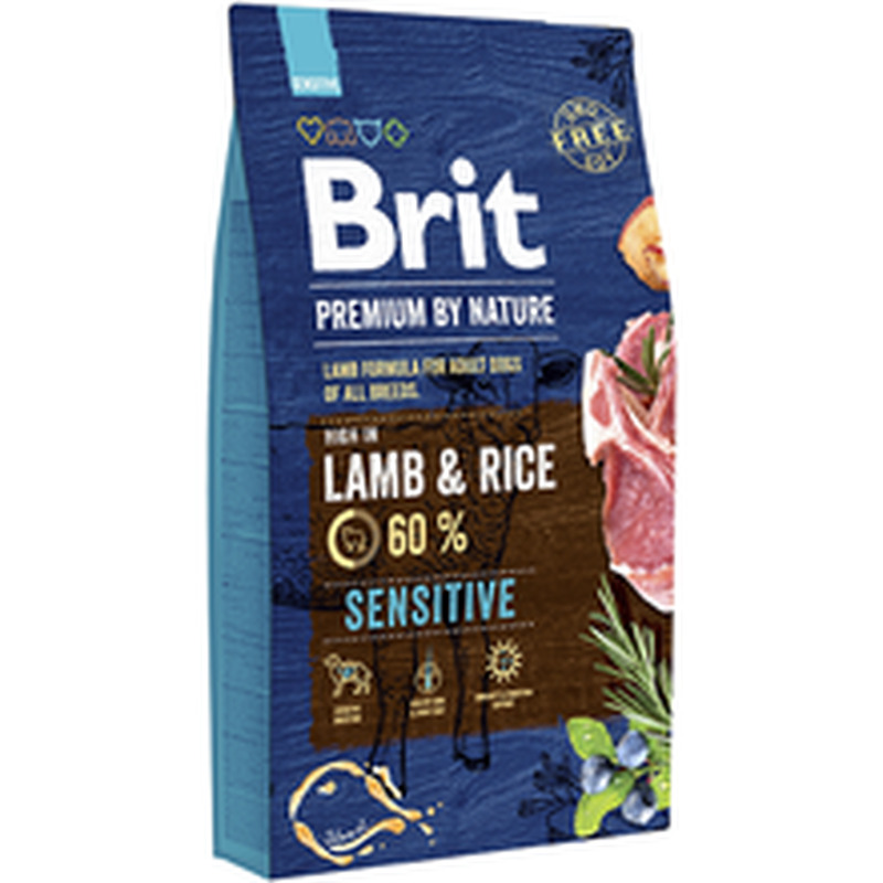 Brit Premium by Nature Sensitive koeratoit lambaliha ja riisiga 8kg