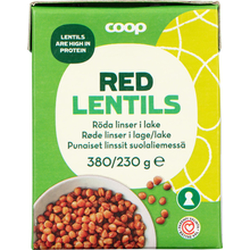 Coop punased läätsed soolvees 380/230g