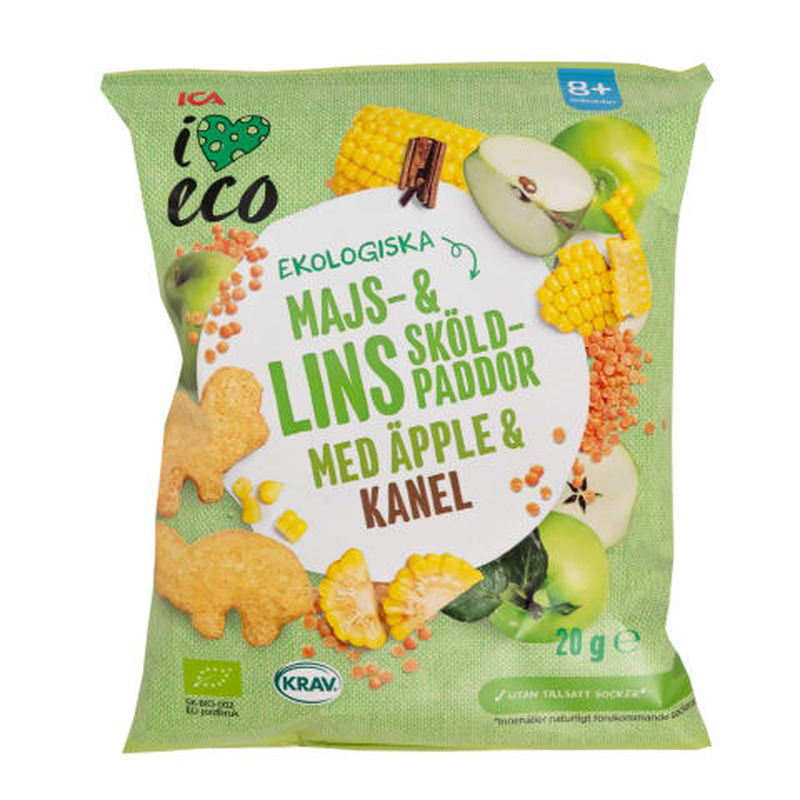 Maisisnäkk I Love Eco õun-kaneel 8k 20g