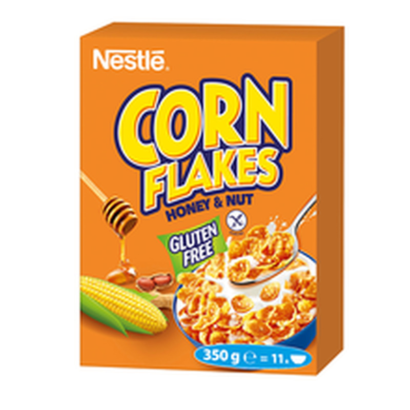 Hommikusöök Corn Flakes Honey & Nut, NESTLÉ, 350 g