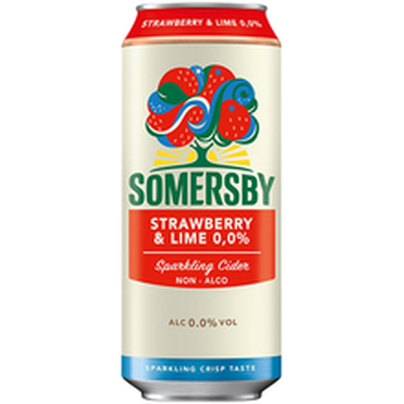 Somersby Strawberry&amp;Lime alkoholivaba siider 500ml