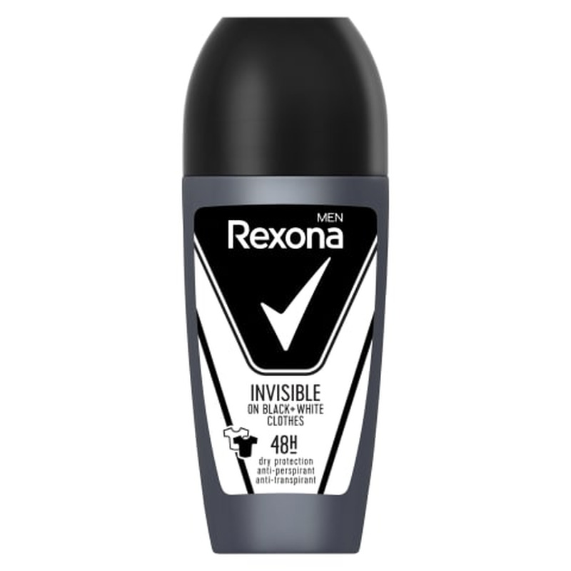 Deodorant Rexona Invisible Black & White meestele 50ml