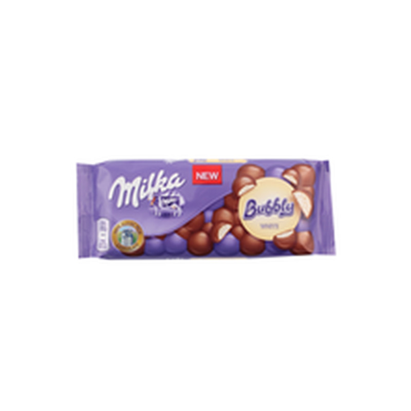 Piima- ja valge šokolaadi segu Bubbly, MILKA, 95g