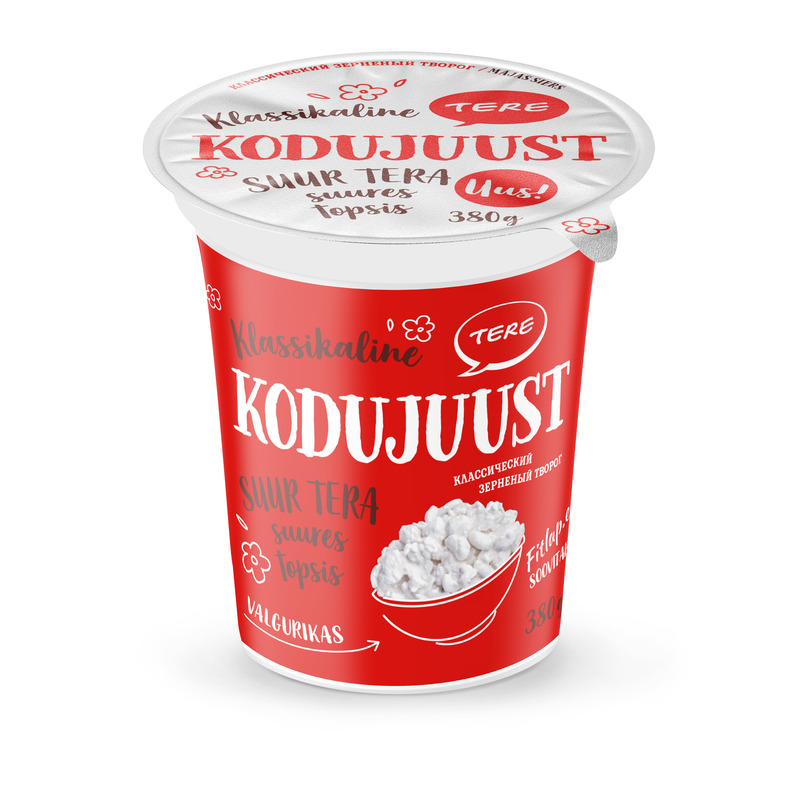 Kodujuust klassikaline, TERE, 380 g