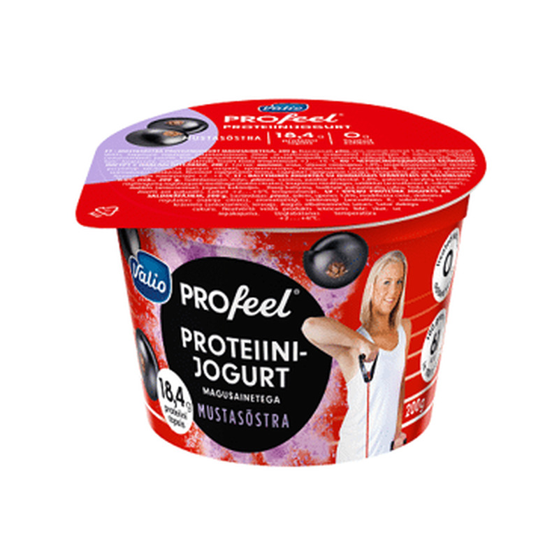 Prot.jogurt VALIO Profeel mustasõs.,200g