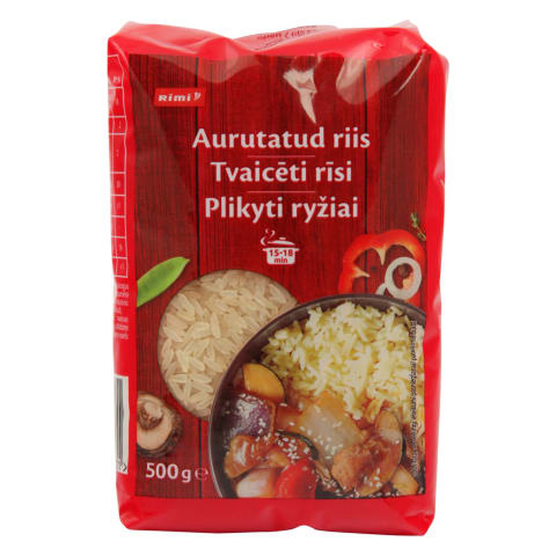 Pikateraline riis aurutatud Rimi 500g