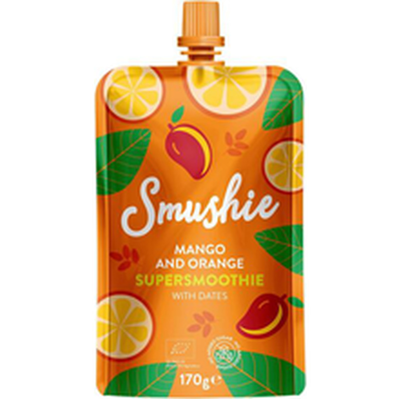 Ökoloogiline Mango-apelsinismuuti, SMUSHIE, 170 g