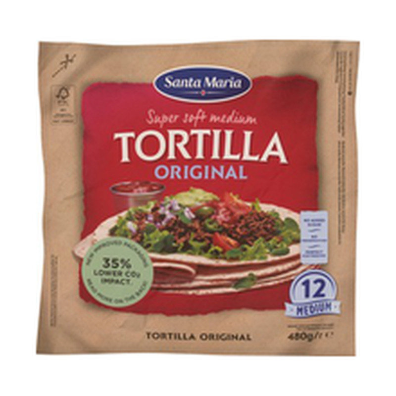 Santa Maria Original Medium tortilja, 12 tk 480 g