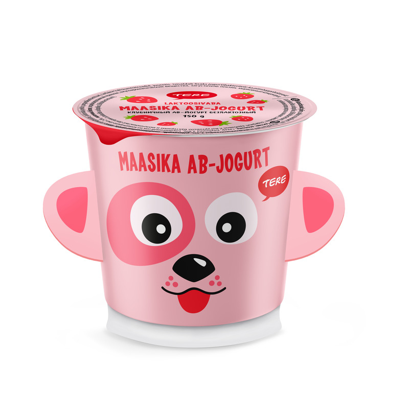 AB-jogurt maasika laktoosivaba, TERE, 150 g