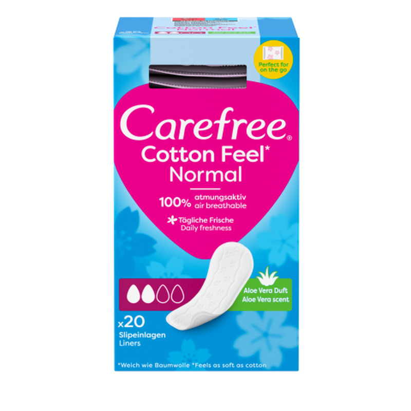 Hügieenisidemed Carefree Cotton Feel Normal Aloe IFW 20tk