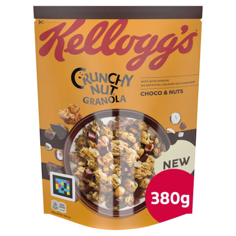 Müsli šokolaadi ja pähklitega Kellogg's Crunchy Nut 380g