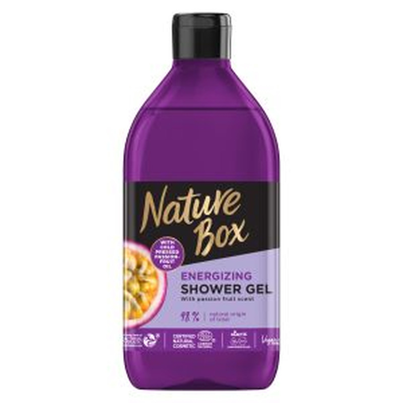 Dušigeel Passion Fruit oil, NATURE BOX, 385 ml