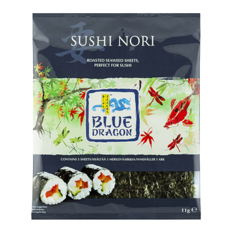 BLUE DRAGON Sushi Nori lehed 11g (5tk)