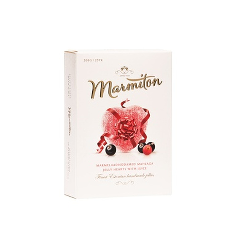 MARMITON Marmelaadisüdamed mahlaga vegan 200g (25tk)