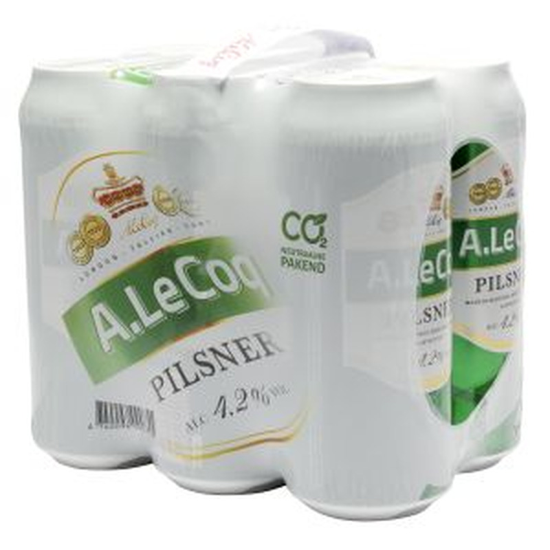 Õlu Pilsner 6-pakk, A. LE COQ, 6 x 500ml