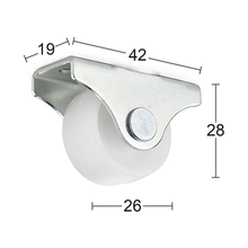 Habo 2027 mööbliratas, 25 kg, 4 tk