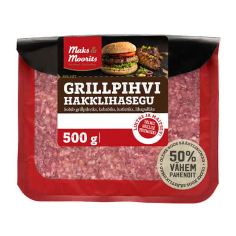 Grillpihvi seahakklihasegu Maks&Moorits 500g