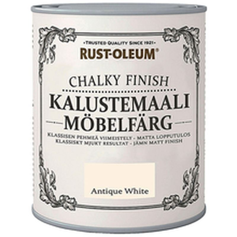 Chalky Finish veepõhine mööblivärv, tugeva pigmendiga looduslik valge,750 ml, lõhnatu