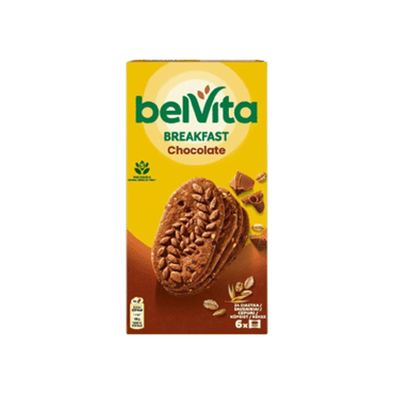 Kakaoküpsised šokolaaditükk.BELVITA6x50g