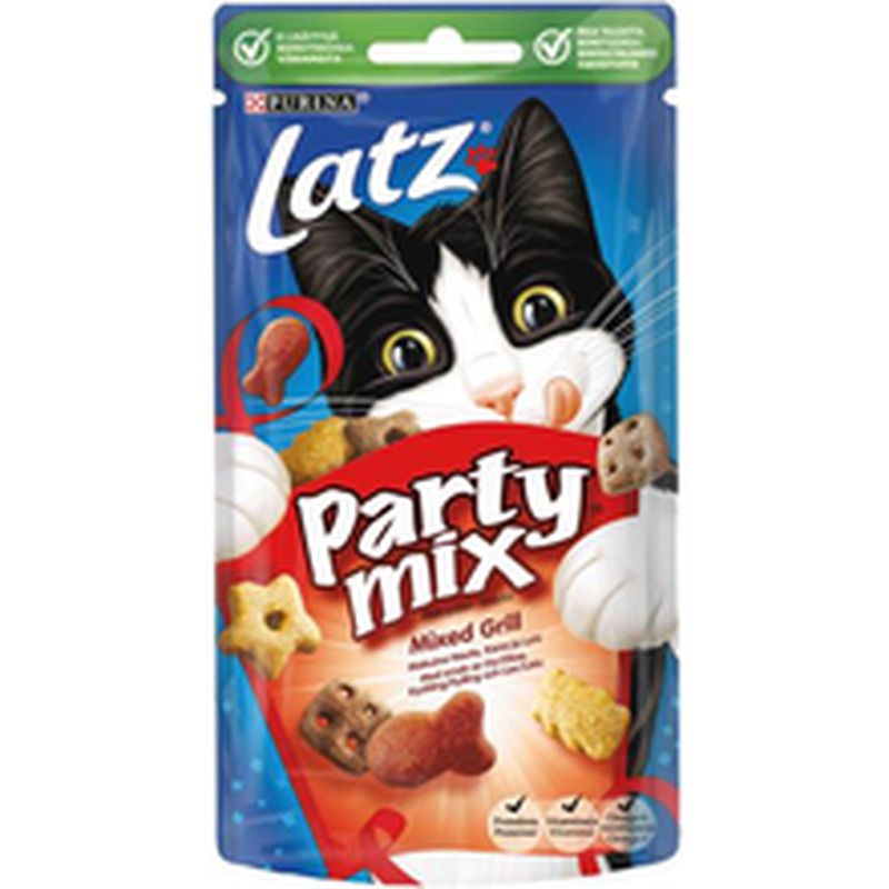 Latz Party Mix Mixed Grill maiuspalad kassidele veiseliha-, kanaliha- jalõhemaitselised 60g