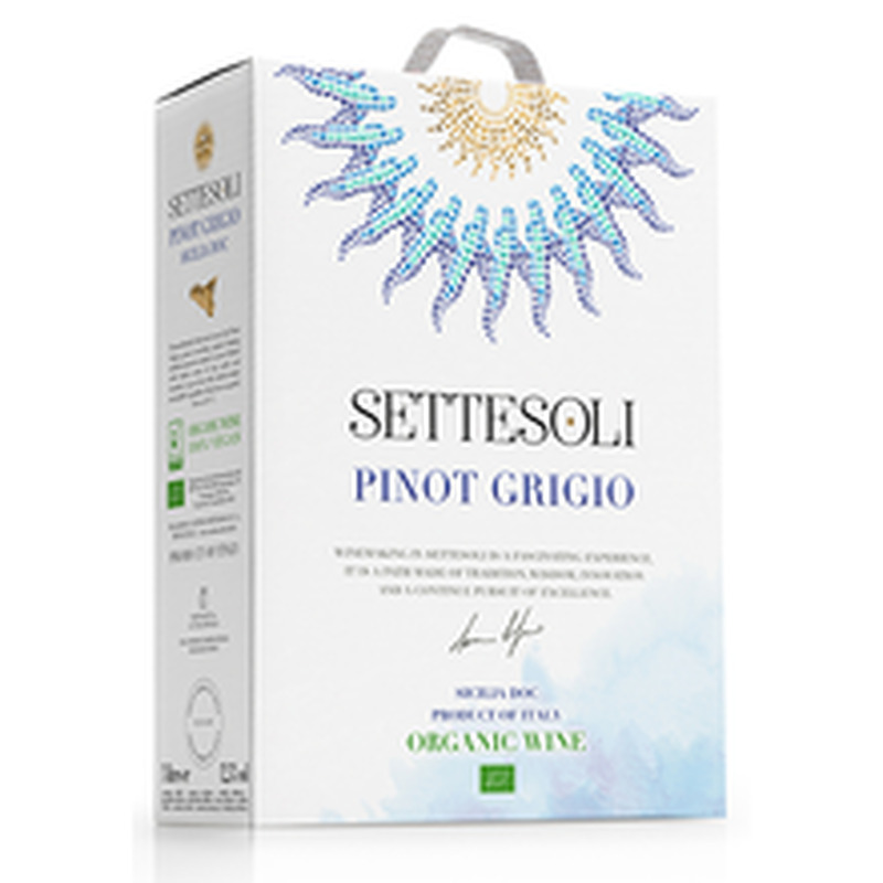 Inycon Settesoli Pinot Grigio Organic KPN vein 12,5%vol 3L