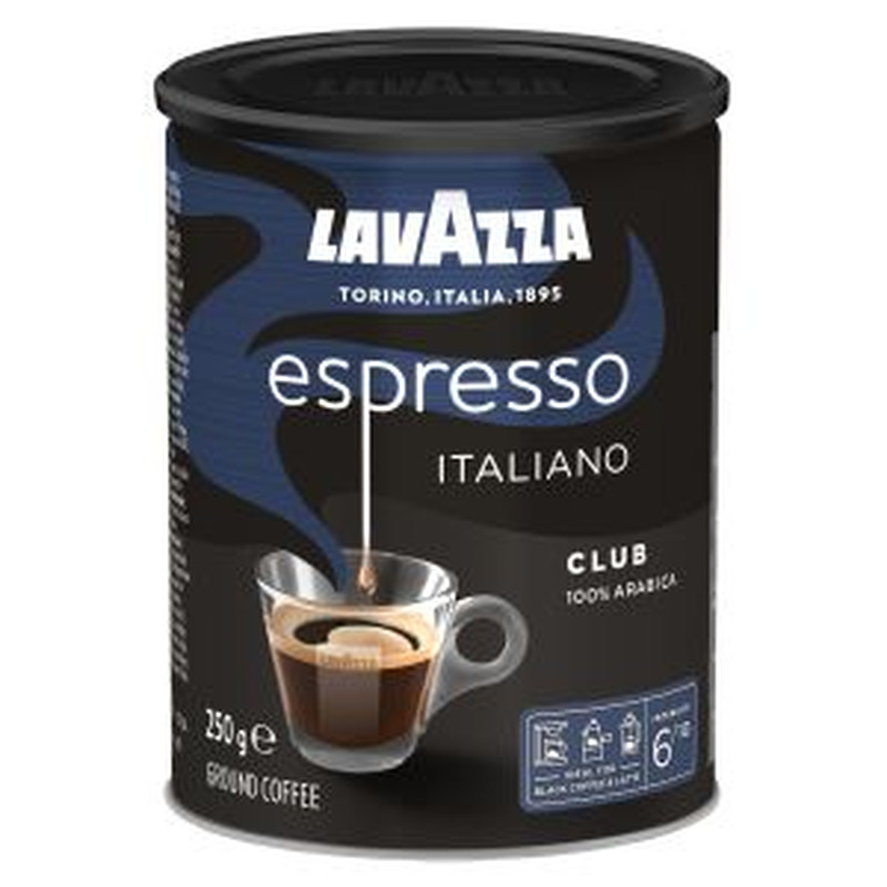 Jahvatatud kohv Club purgis, LAVAZZA, 250 g