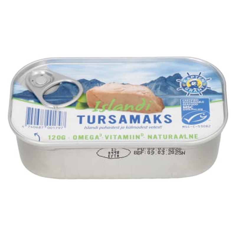 Tursamaks naturaalne Islandi EO 120g