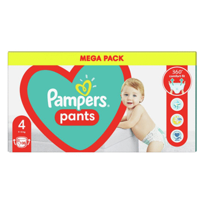 Püksmähkmed PAMPERS MP S4 9-15kg 108tk