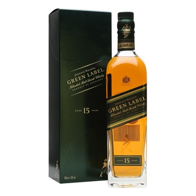 JOHNNIE WALKER Green Label 15 Years 43% 70cl (karbis)