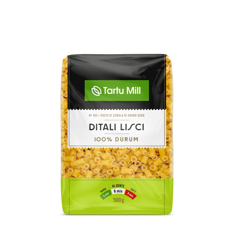 Pasta Ditali Lisci, TARTU MILL, 500 g